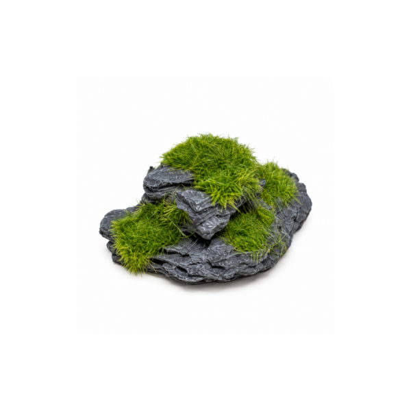 Rots decoratie met groen mos